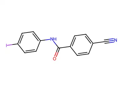4-cyano-N-(4-iodophenyl)benzamide structure