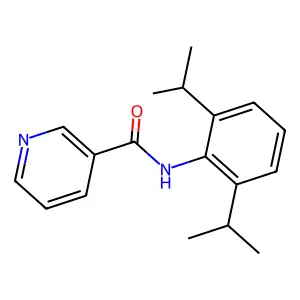 N-[2,6-bis(propan-2-yl)phenyl]pyridine-3-carboxamide structure