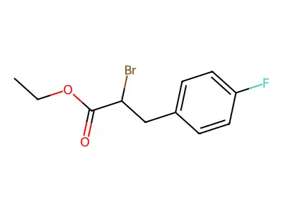 Ethyl 2-bromo-3-(4-fluorophenyl)propanoate structure