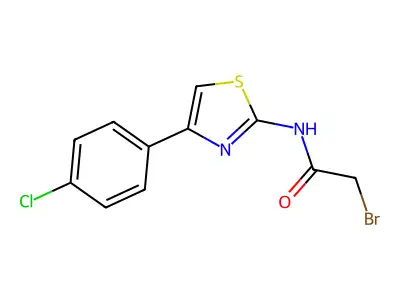 N1-[4-(4-Chlorophenyl)-1,3-thiazol-2-yl]-2-bromoacetamide structure