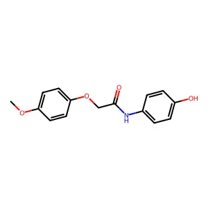 N-(4-hydroxyphenyl)-2-(4-methoxyphenoxy)acetamide structure