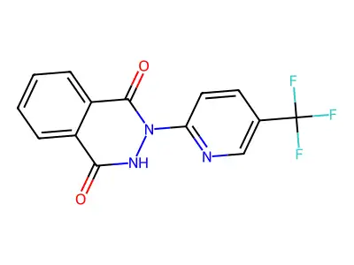 2-[5-(Trifluoromethyl)pyridin-2-yl]-1,2,3,4-tetrahydrophthalazine-1,4-dione structure