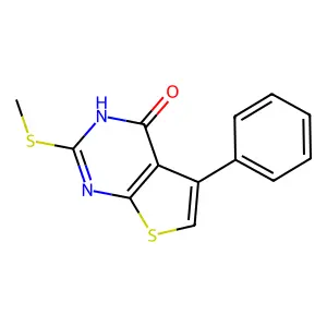 2-(methylthio)-5-phenylthieno[2,3-d]pyrimidin-4(3H)-one structure
