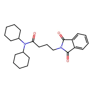 N,N-Dicyclohexyl-1,3-dihydro-1,3-dioxo-2H-isoindole-2-butanamide structure