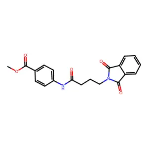 Methyl 4-(4-(1,3-dioxoisoindolin-2-yl)butanamido)benzoate structure