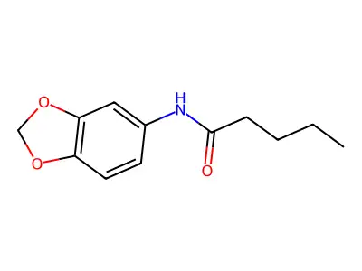 N-(1,3-benzodioxol-5-yl)pentanamide structure