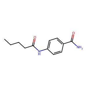 4-(Pentanoylamino)benzamide structure