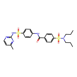 4-(dipropylsulfamoyl)-N-{4-[(4-methylpyrimidin-2-yl)sulfamoyl]phenyl}benzamide structure