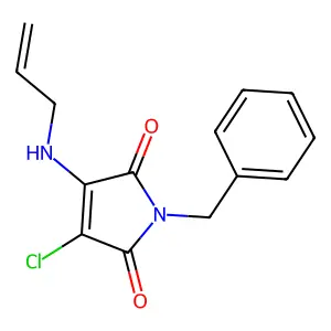 1-Benzyl-3-chloro-4-(prop-2-enylamino)pyrrole-2,5-dione structure