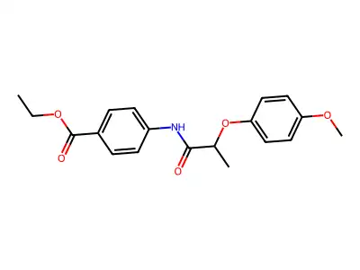 Ethyl 4-{[2-(4-methoxyphenoxy)propanoyl]amino}benzoate structure
