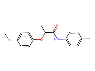 N-(4-iodophenyl)-2-(4-methoxyphenoxy)propanamide structure