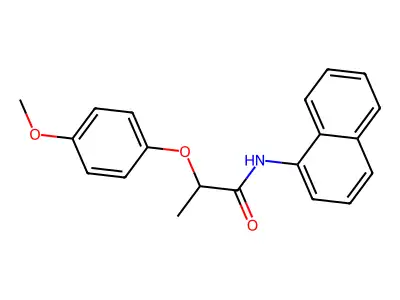 2-(4-methoxyphenoxy)-N-naphthalen-1-ylpropanamide structure