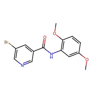 5-bromo-N-(2,5-dimethoxyphenyl)nicotinamide structure