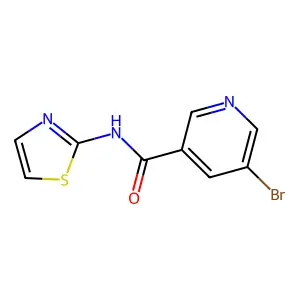 5-bromo-N-(1,3-thiazol-2-yl)pyridine-3-carboxamide structure