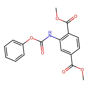 Dimethyl 2-[(phenoxycarbonyl)amino]terephthalate structure