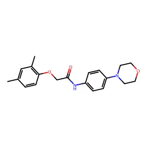 2-(2,4-dimethylphenoxy)-N-(4-morpholin-4-ylphenyl)acetamide structure