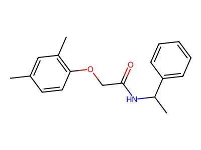 2-(2,4-dimethylphenoxy)-N-(1-phenylethyl)acetamide structure
