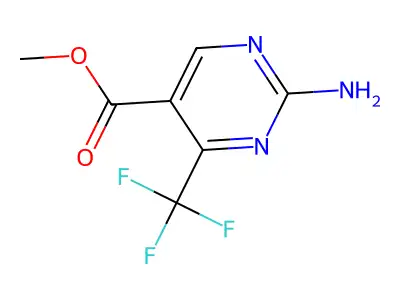 Methyl 2-amino-4-(trifluoromethyl)pyrimidine-5-carboxylate structure