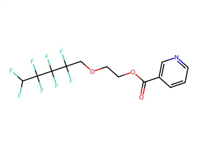 2-[(2,2,3,3,4,4,5,5-Octafluoropentyl)oxy]ethyl nicotinate structure