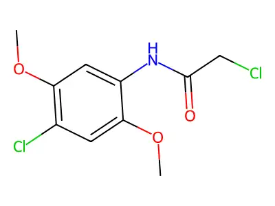 2-chloro-N-(4-chloro-2,5-dimethoxyphenyl)acetamide structure