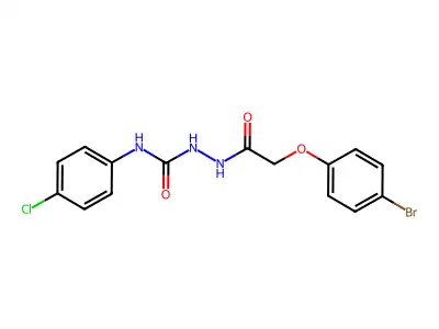 1-(2-(4-Bromophenoxy)acetyl)-4-(4-chlorophenyl)semicarbazide structure