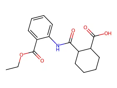 Benzoic acid, 2-[[(2-carboxycyclohexyl)carbonyl]amino]-, 1-ethyl ester structure