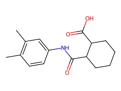 2-((3,4-Dimethylphenyl)carbamoyl)cyclohexanecarboxylic acid structure