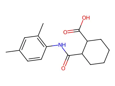 2-[(2,4-dimethylphenyl)carbamoyl]cyclohexane-1-carboxylic Acid structure