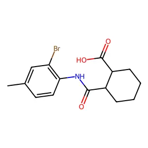 2-(2-Bromo-4-methyl-phenylcarbamoyl)-cyclohexanecarboxylic acid structure