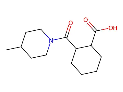 2-[(4-Methyl-1-piperidinyl)carbonyl]cyclohexanecarboxylic acid structure