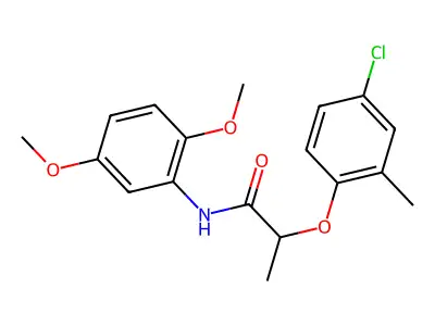 2-(4-chloro-2-methylphenoxy)-N-(2,5-dimethoxyphenyl)propanamide structure