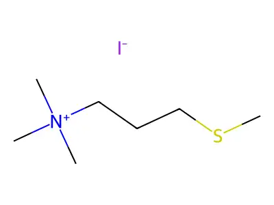 1-Propanaminium, N,N,N-trimethyl-3-(methylthio)-, iodide structure