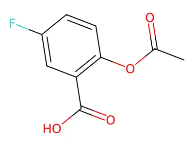 2-乙酰氧基-5-氟苯甲酸 structure