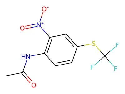 N-[2-nitro-4-(trifluoromethylsulfanyl)phenyl]acetamide structure