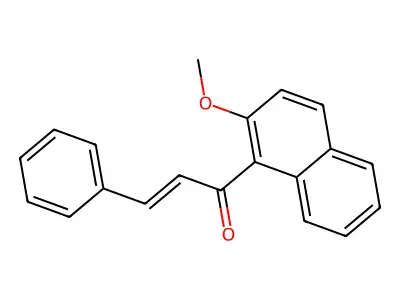 1-Cinnamoyl-2-methoxy-naphthalene structure