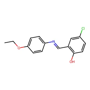 4-chloro-2-{(E)-[(4-ethoxyphenyl)imino]methyl}phenol structure