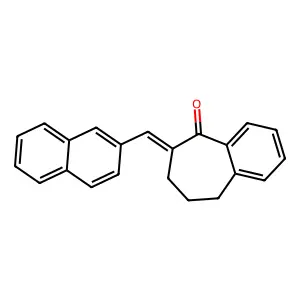 (6E)-6-(naphthalen-2-ylmethylidene)-8,9-dihydro-7H-benzo[7]annulen-5-one structure