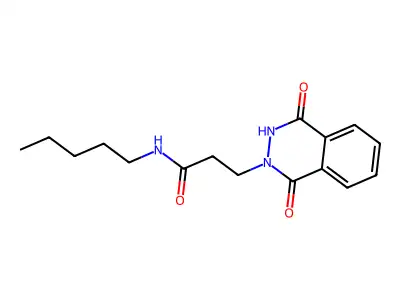 3-(1,4-dioxo-3,4-dihydrophthalazin-2(1H)-yl)-N-pentylpropanamide structure