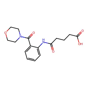 5-[2-(4-Morpholinylcarbonyl)anilino]-5-oxopentanoic acid structure