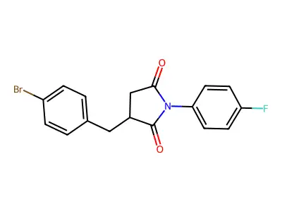 3-(4-Bromobenzyl)-1-(4-fluorophenyl)pyrrolidine-2,5-dione structure