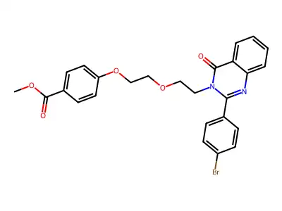 Methyl 4-[2-[2-[2-(4-bromophenyl)-4-oxoquinazolin-3-yl]ethoxy]ethoxy]benzoate structure