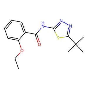 N-(5-tert-butyl-1,3,4-thiadiazol-2-yl)-2-ethoxybenzamide structure