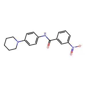 3-nitro-N-(4-piperidin-1-ylphenyl)benzamide structure