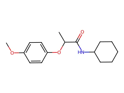 N-cyclo己基-2-(4-甲氧基苯氧基)propan酰胺 structure