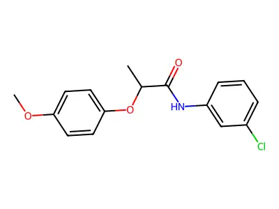 N-(3-chlorophenyl)-2-(4-methoxyphenoxy)propanamide structure