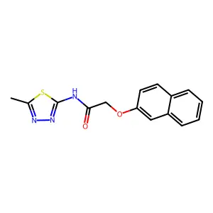 N-(5-methyl-1,3,4-thiadiazol-2-yl)-2-(naphthalen-2-yloxy)acetamide structure