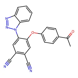 4-(4-Acetylphenoxy)-5-(benzotriazol-1-yl)benzene-1,2-dicarbonitrile structure