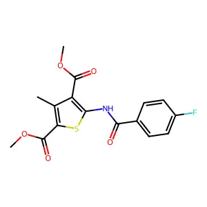 5-(4-Fluorobenzoylamino)-3-methylthiophene-2,4-dicarboxylic acid, dimethyl ester structure