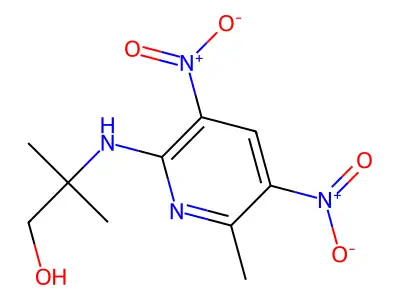 2-({3,5-Bisnitro-6-methyl-2-pyridinyl}amino)-2-methyl-1-propanol structure