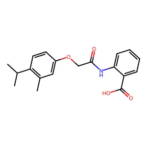 2-(2-(4-Isopropyl-3-methylphenoxy)acetamido)benzoic acid structure